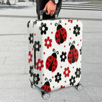 1-Piece Ladybug Floral Colorful Cute Fun Pattern  Suitcase Luggage Cover, Stretch Protective Sleeve