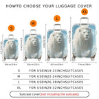 1-Piece White Lion Cloud Sky Animal Fantasy Artistic  Suitcase Luggage Cover, Stretch Protective Sleeve