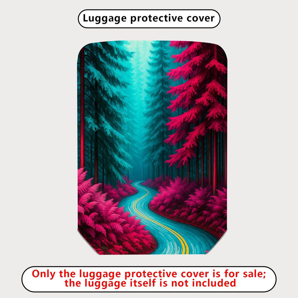 1-Piece Forest Path Vibrant Colors Nature Scenic Landscape  Suitcase Luggage Cover, Stretch Protective Sleeve