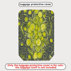 1-Piece Abstract Green Swirl Circle Artistic Unique Eye-catching  Suitcase Luggage Cover, Stretch Protective Sleeve