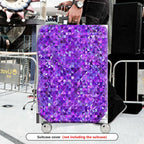 1-Piece Purple Geometric Mosaic Pattern  Suitcase Luggage Cover, Stretch Protective Sleeve
