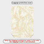 1-Piece Abstract Stripe Beige Pattern Simple Elegant Minimalist Stylish  Suitcase Luggage Cover, Stretch Protective Sleeve