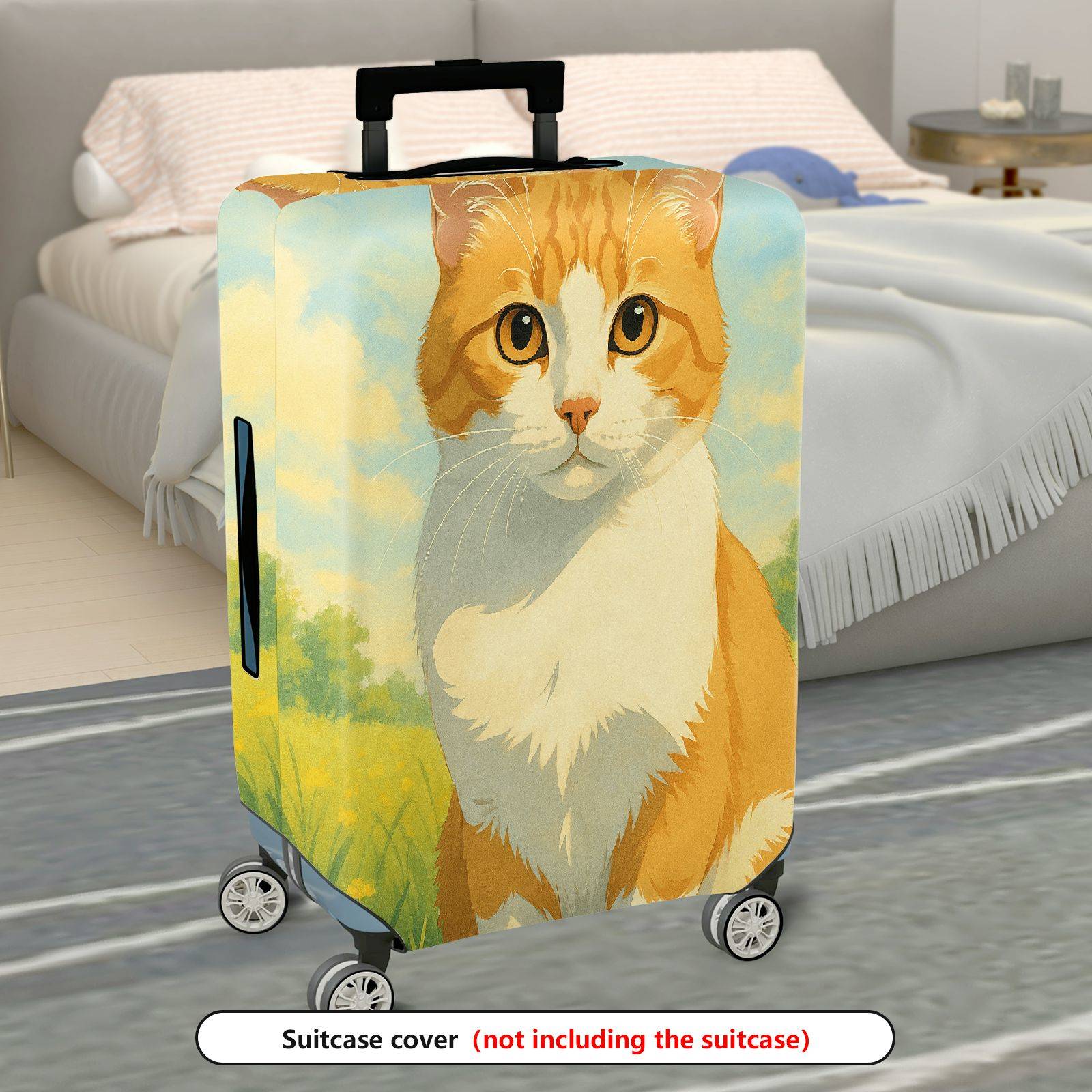 1-Piece Cute Animal  Artistic Pastoral Summer  Suitcase Luggage Cover, Stretch Protective Sleeve