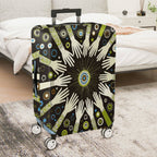 1-Piece Abstract Hand Geometric Circle Bohemian  Suitcase Luggage Cover, Stretch Protective Sleeve