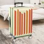 1-Piece Colorful Striped Modern Geometric Vibrant Abstract  Suitcase Luggage Cover, Stretch Protective Sleeve