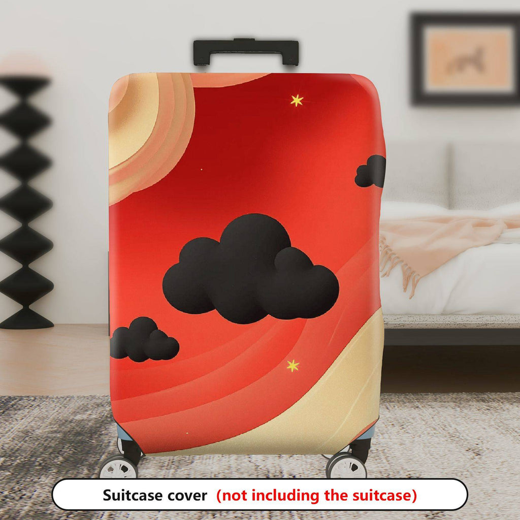 1-Piece Abstract Cosmic Starry Cloud Vibrant  Suitcase Luggage Cover, Stretch Protective Sleeve