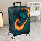 1-Piece Abstract Fiery Volcanic Marble Swirl Pattern  Suitcase Luggage Cover, Stretch Protective Sleeve