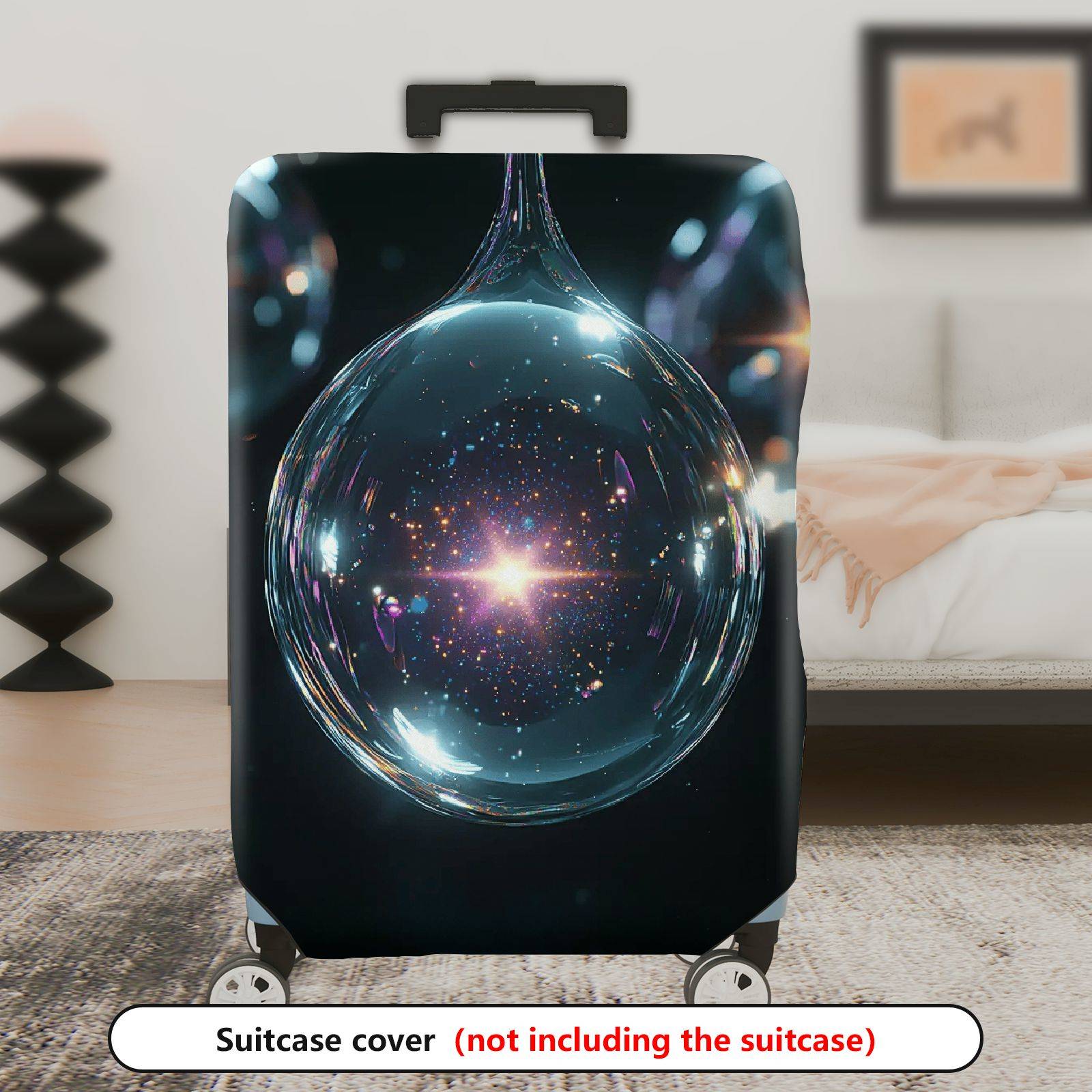 1-Piece Galaxy Starry Sky Cosmic Universe Space Abstract  Suitcase Luggage Cover, Stretch Protective Sleeve