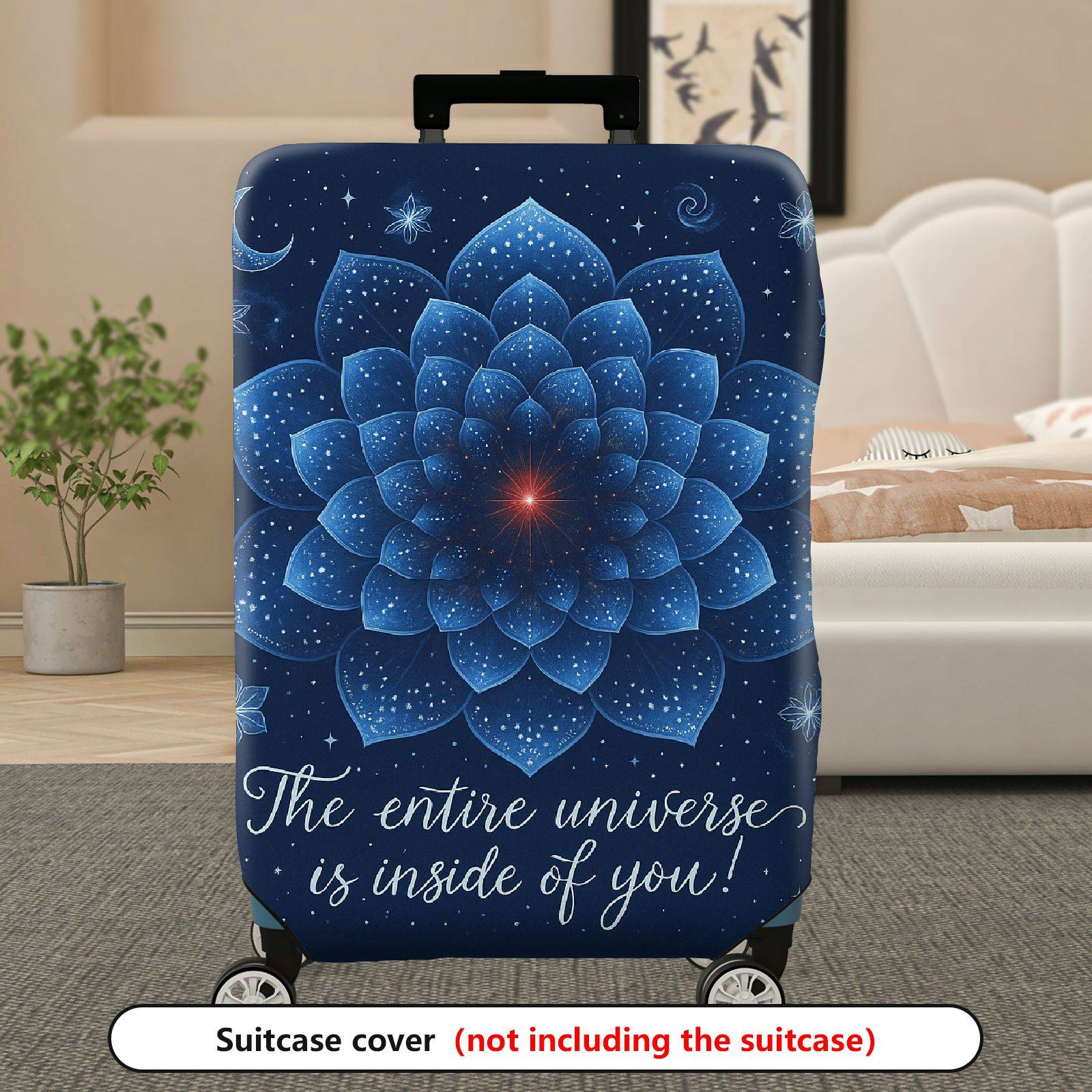 1-Piece Cosmic Mandala Galaxy Star Universe  Suitcase Luggage Cover, Stretch Protective Sleeve