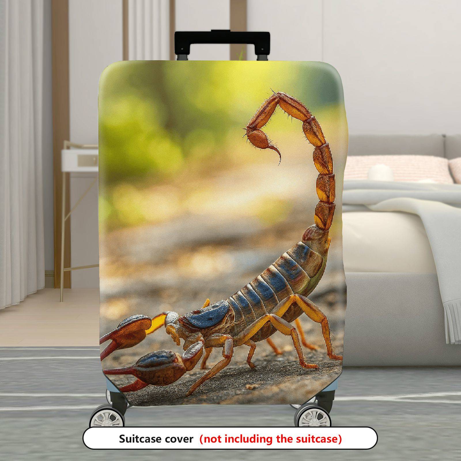 1-Piece Scorpion Nature Wildlife Animal Pattern Artistic Exotic  Suitcase Luggage Cover, Stretch Protective Sleeve
