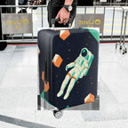 1-Piece Astronaut Space Galaxy Cosmic Floating Cubes  Suitcase Luggage Cover, Stretch Protective Sleeve