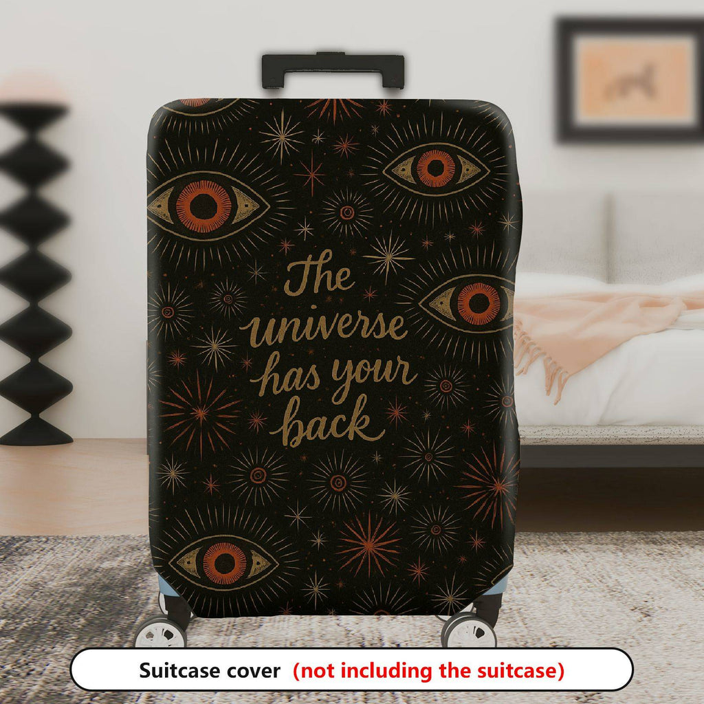 1-Piece Universe Eye Pattern Quote Star Cosmic Mystical  Suitcase Luggage Cover, Stretch Protective Sleeve
