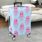1-Piece Pink Cute  Jellyfish Sea Animal Ocean Travel  Suitcase Luggage Cover, Stretch Protective Sleeve