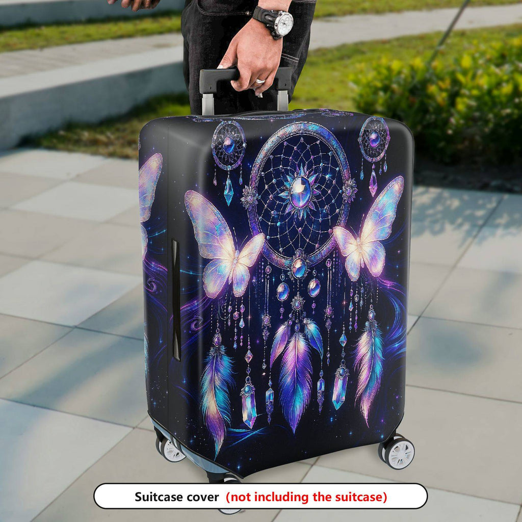 1-Piece Dreamcatcher Butterfly Feather Jewel Cosmic  Suitcase Luggage Cover, Stretch Protective Sleeve