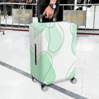 1-Piece Abstract Modern Minimalist Green Line Art  Suitcase Luggage Cover, Stretch Protective Sleeve