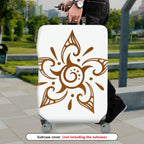 1-Piece Abstract Floral Geometric Mandala Art Bohemian  Suitcase Luggage Cover, Stretch Protective Sleeve