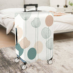 1-Piece Minimalist Vintage Botanical Geometric Abstract  Suitcase Luggage Cover, Stretch Protective Sleeve